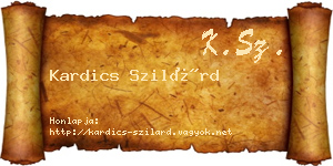 Kardics Szilárd névjegykártya